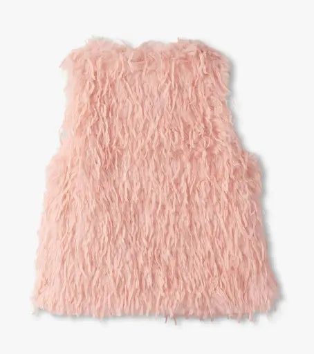 Toddler Pale Pink Feather Faux Fur Vest Hatley Kids
