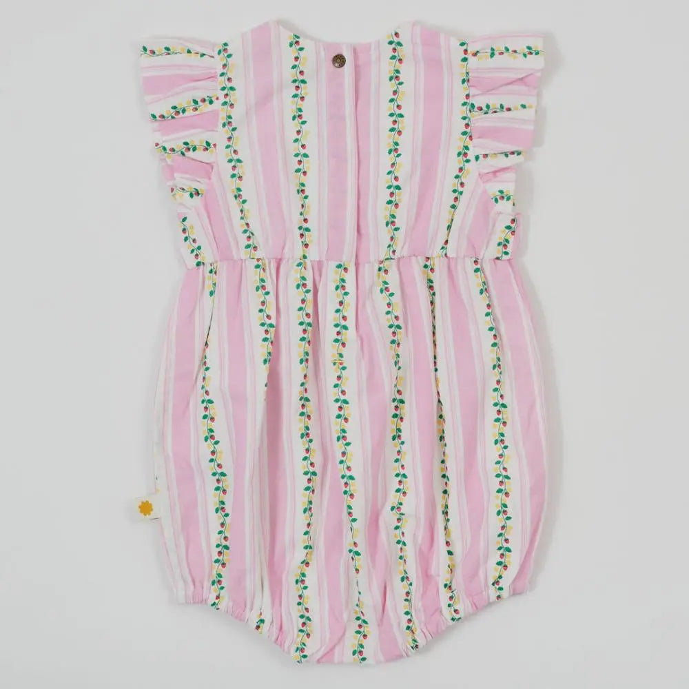 Baby Antique Stripe Strawberry Lani Romper Goldie & Ace