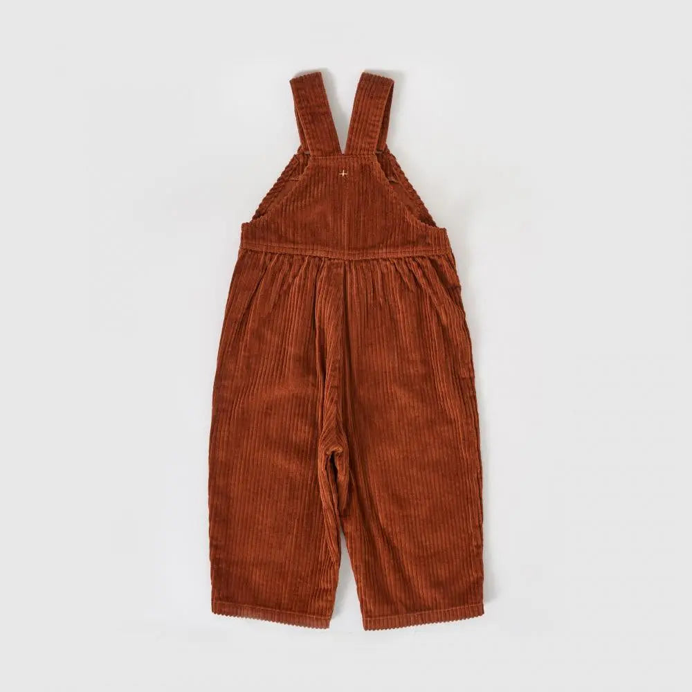 Kid Sammy Courdoroy Overalls Chocolate Goldie & Ace