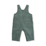 Baby Corduroy - Dark Ivy - Classic Overall with Apple Applique Angel Dear