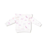 KidSoft Dinos- French Terry - Purple - Ruffle Sweatshirt and Jogger Pant Angel Dear