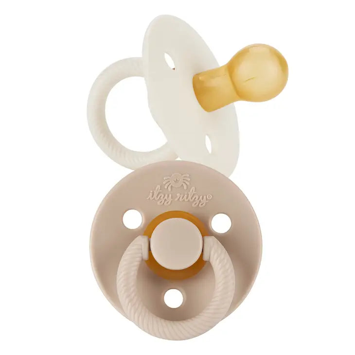 Itzy Soother™ Natural Rubber Pacifier Sets Coconut + Toast