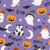 Baby Costumed Ghosts - Glow In The Dark - Purple - 2 Way Zipper Romper Angel Dear