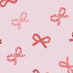 Baby Candy Cane Bows - 2 Way Zipper Ruffle Back Footie Angel Dear