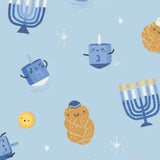 Baby Hanukkah - Blue - 2 Way Zipper Romper Angel Dear