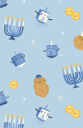 Baby Hanukkah - Blue - 2 Way Zipper Romper Angel Dear