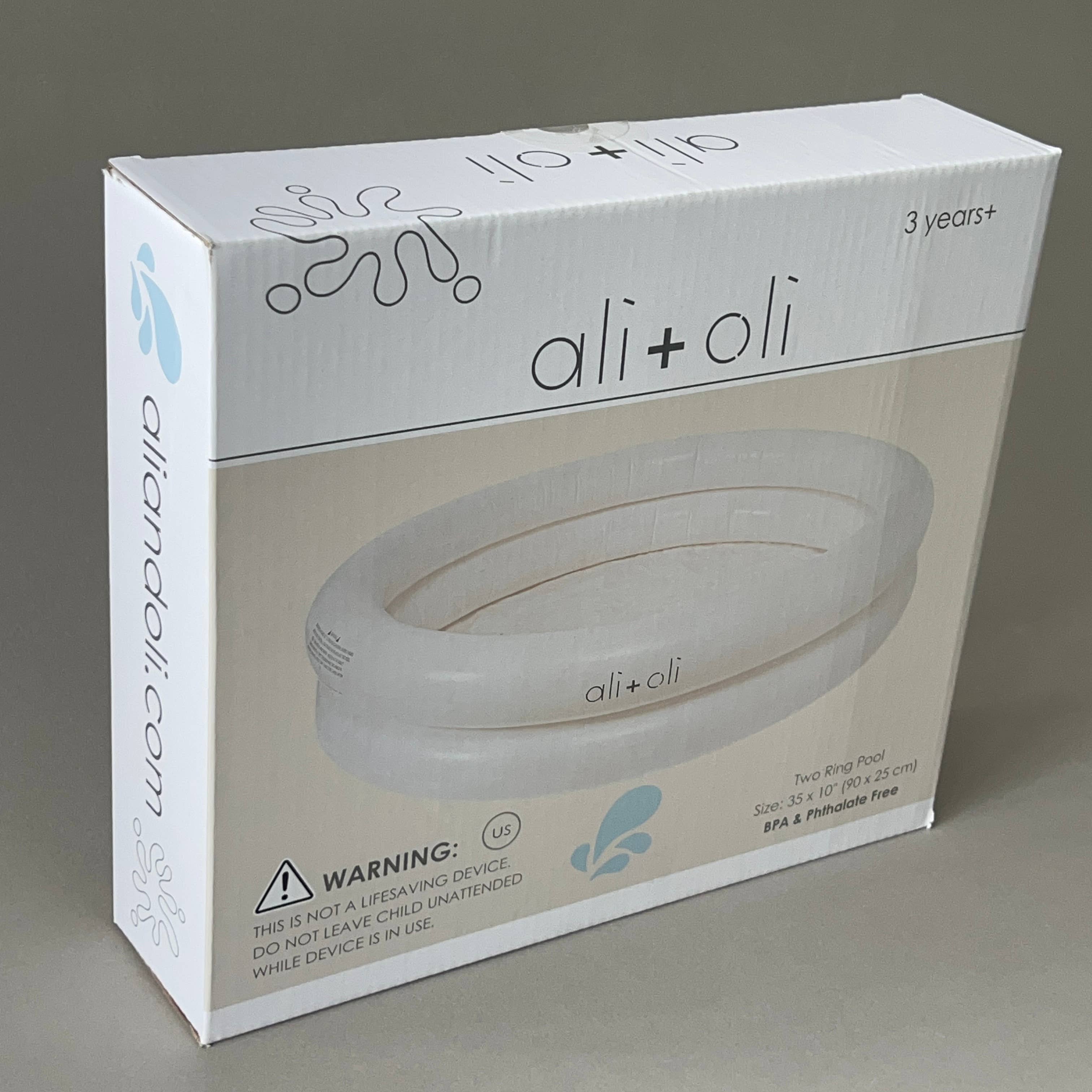 Baby Ali+Oli Two Rings Small Kids Inflatable Pool 35 Inches Ali+Oli