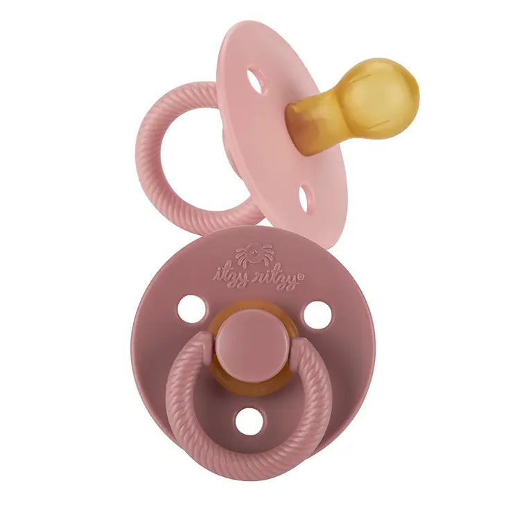 Itzy Soother™ Natural Rubber Pacifier Sets Blossom + Rosewood