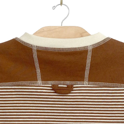 Half Zip Tee- Stripe Classic