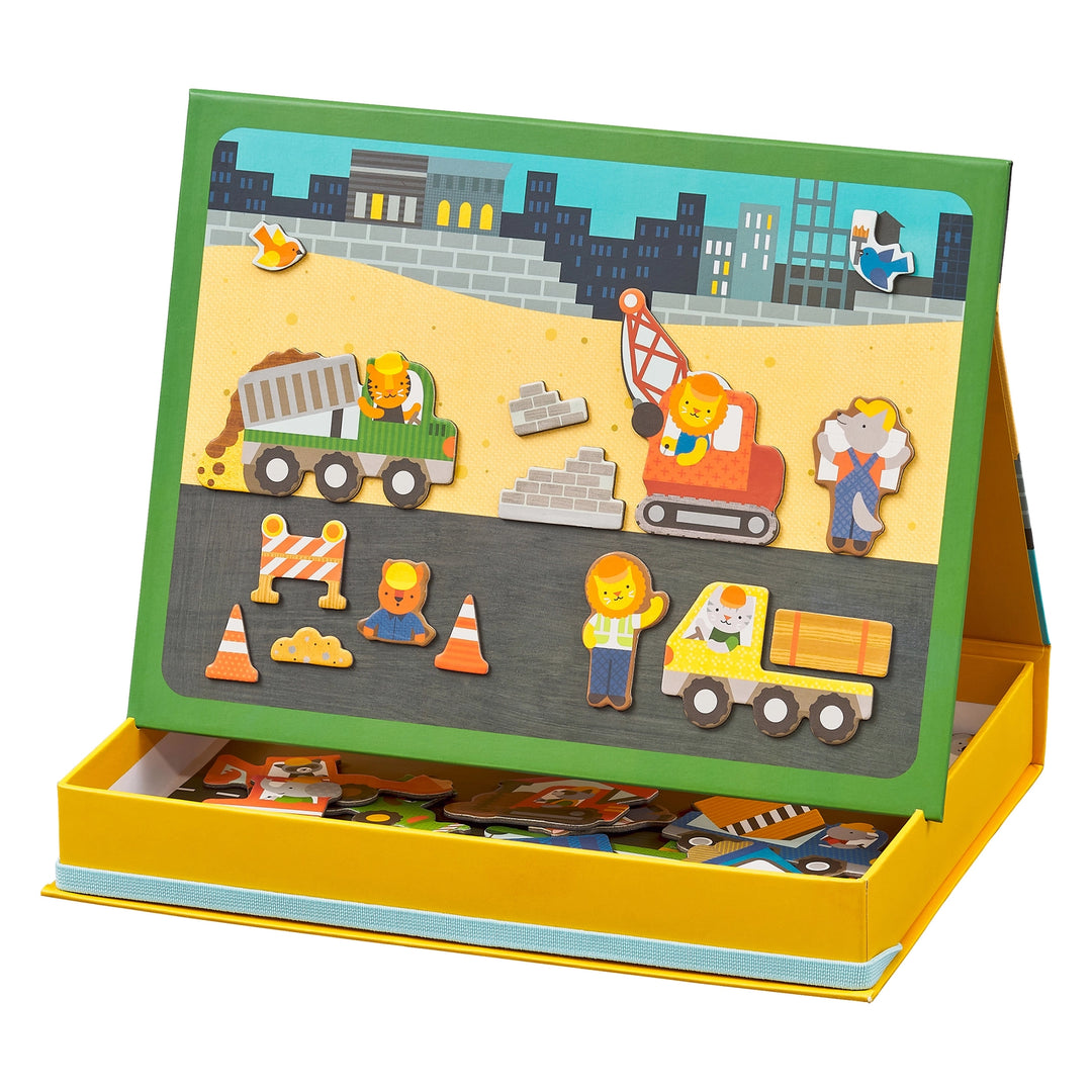 Construction Magnet Play Scene