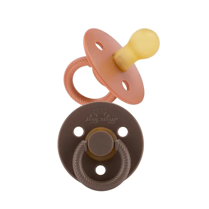 Itzy Soother™ Natural Rubber Pacifier Sets Chocolate + Caramel GIGGLES LA