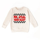 Toddler Mr. Steal your Heart Valentines Day Kids sweatshirt Benny & Ray Apparel
