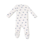 Baby 2-Way Zipper Footie w/ Cowboy Hat Print Angel Dear