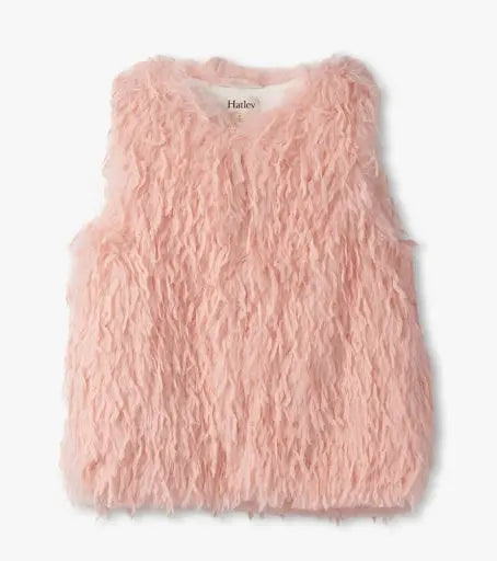 Toddler Pale Pink Feather Faux Fur Vest Hatley Kids