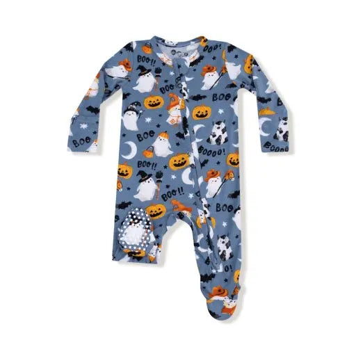 Baby Costumed Ghosts - Glow In The Dark - 2 Way Zipper Footie Angel Dear
