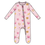Baby Hanukkah - Pink - 2 Way Zipper Ruffle Back Footie Angel Dear