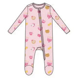Baby Hanukkah - Pink - 2 Way Zipper Ruffle Back Footie Angel Dear