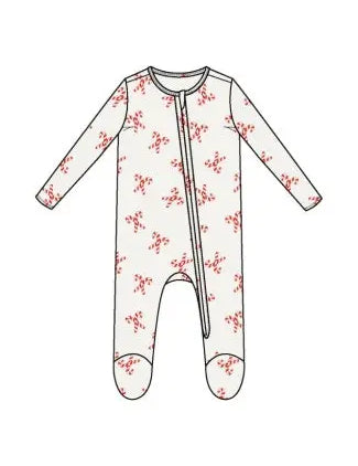 Baby Candy Canes 2-way Zipper Footie Angel Dear