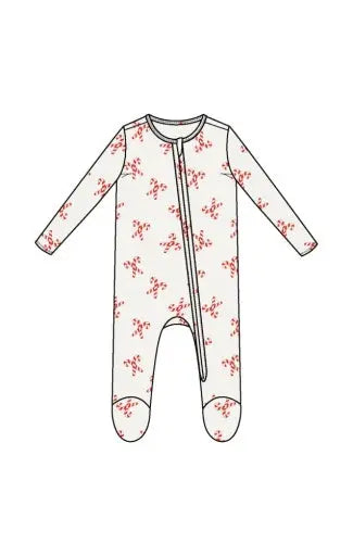 Baby Candy Canes 2-way Zipper Footie Angel Dear