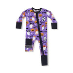 Baby Costumed Ghosts - Glow In The Dark - Purple - 2 Way Zipper Romper Angel Dear