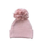 Kid Misty Rose Knit Pom Hat Baby Sprouts
