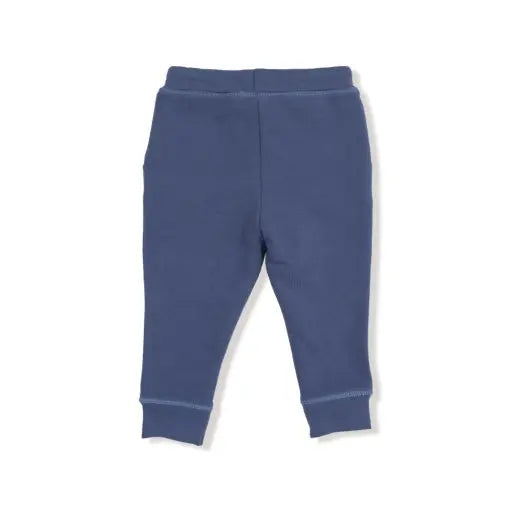 Kid Stripes - French Terry Sport - Varsity - Vintage Indigo - Jogger w/ Varsity Stripes Angel Dear