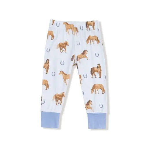 Kid Horses Blue Loungewear Set Angel Dear