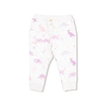KidSoft Dinos- French Terry - Purple - Ruffle Sweatshirt and Jogger Pant Angel Dear