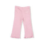 Kid Soft Dinos- French Terry - Purple - Pull Over Sweatshirt with Ruffle and Waffle Flare Pant Angel Dear