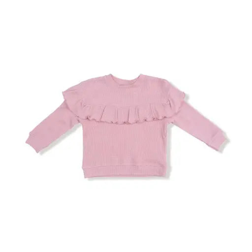 Kid Petite Cowgirl Boots Ruffle Waffle Top and Rib Flare Pant Angel Dear