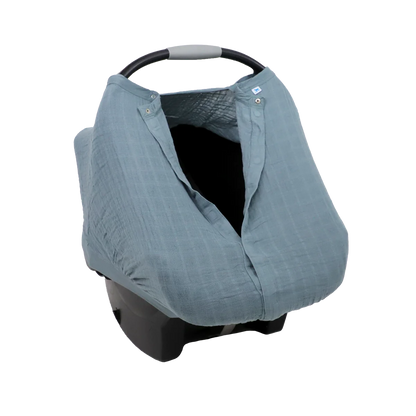 Muslin Car Seat Canopy - Sea