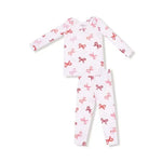 Kid Candy Cane Bows - Loungewear Set Angel Dear