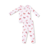 Kid Candy Cane Bows - Loungewear Set Angel Dear