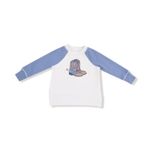 Kid Country Calico- Raglan Sweatshirt and Jogger French Terry Set Angel Dear