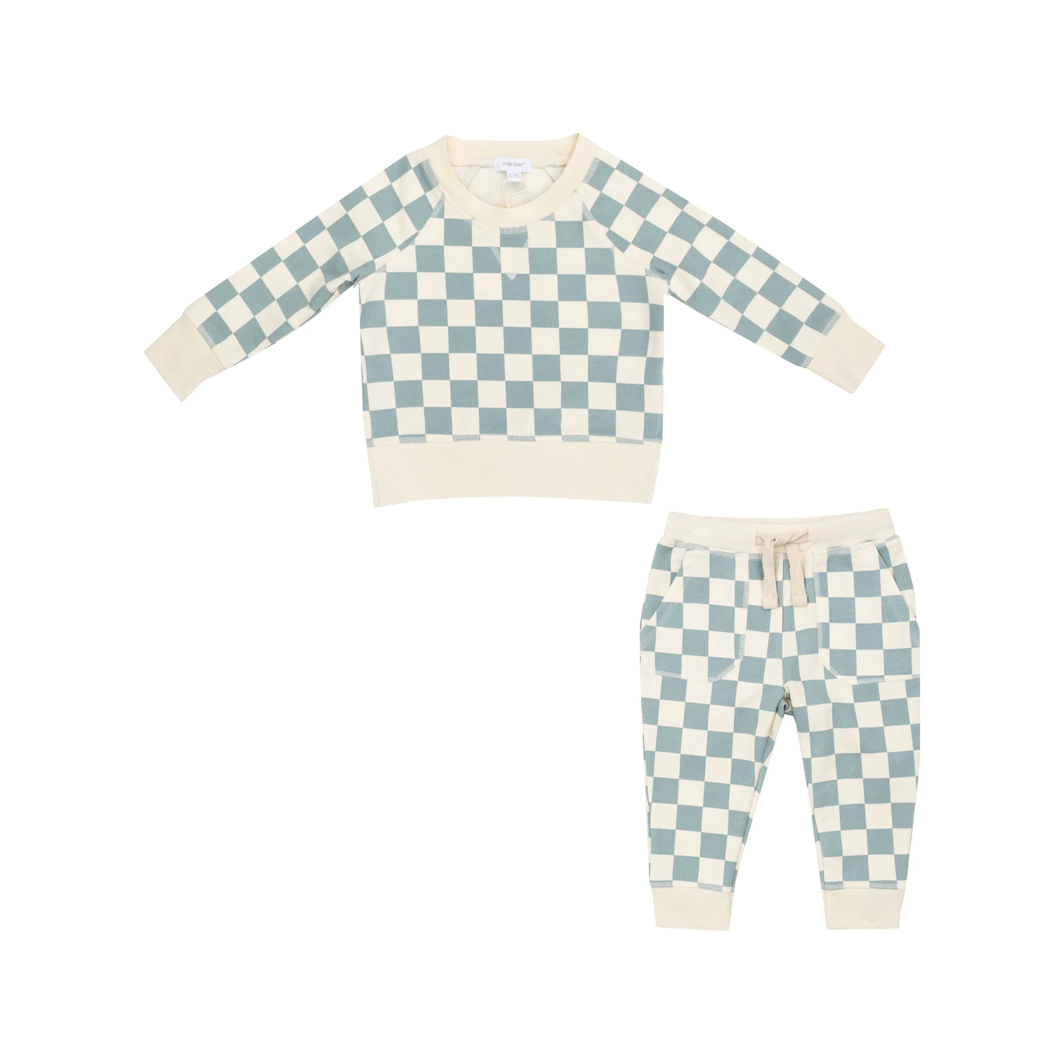 Baby Checkerboard Sweat Set Angel Dear