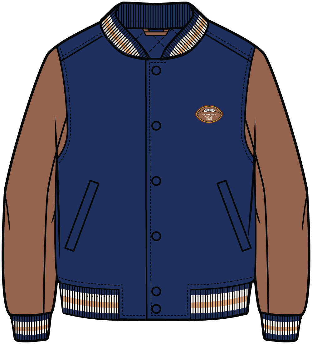 Toddler Royal Blue Varsity Jacket Miles
