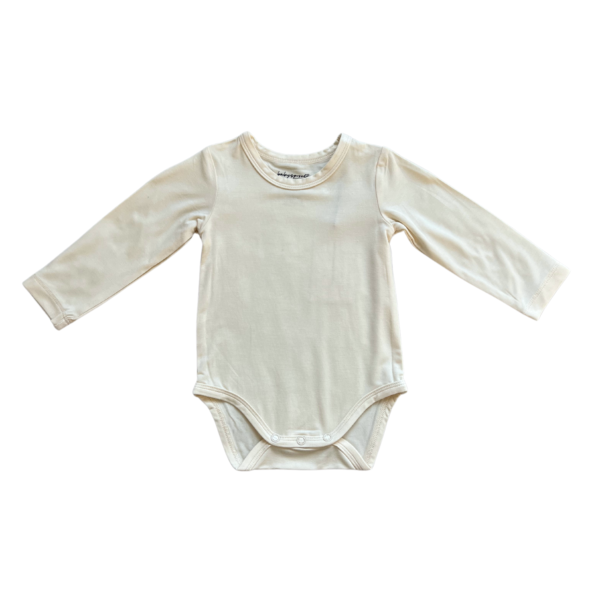 Baby Cream Long Sleeve Onesie Babysprouts