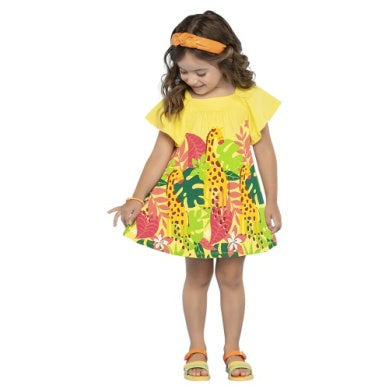 Kid Giraffe Yellow Dress milon