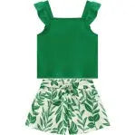 Kid Green Floral Set milon