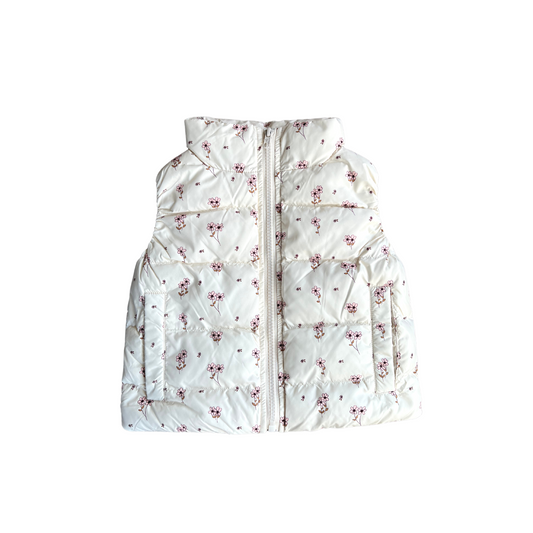 Floral Puffer Vest