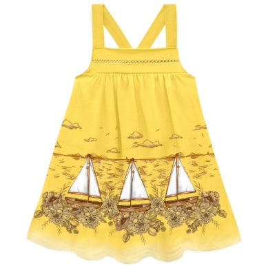 Sailboat Dress yellow