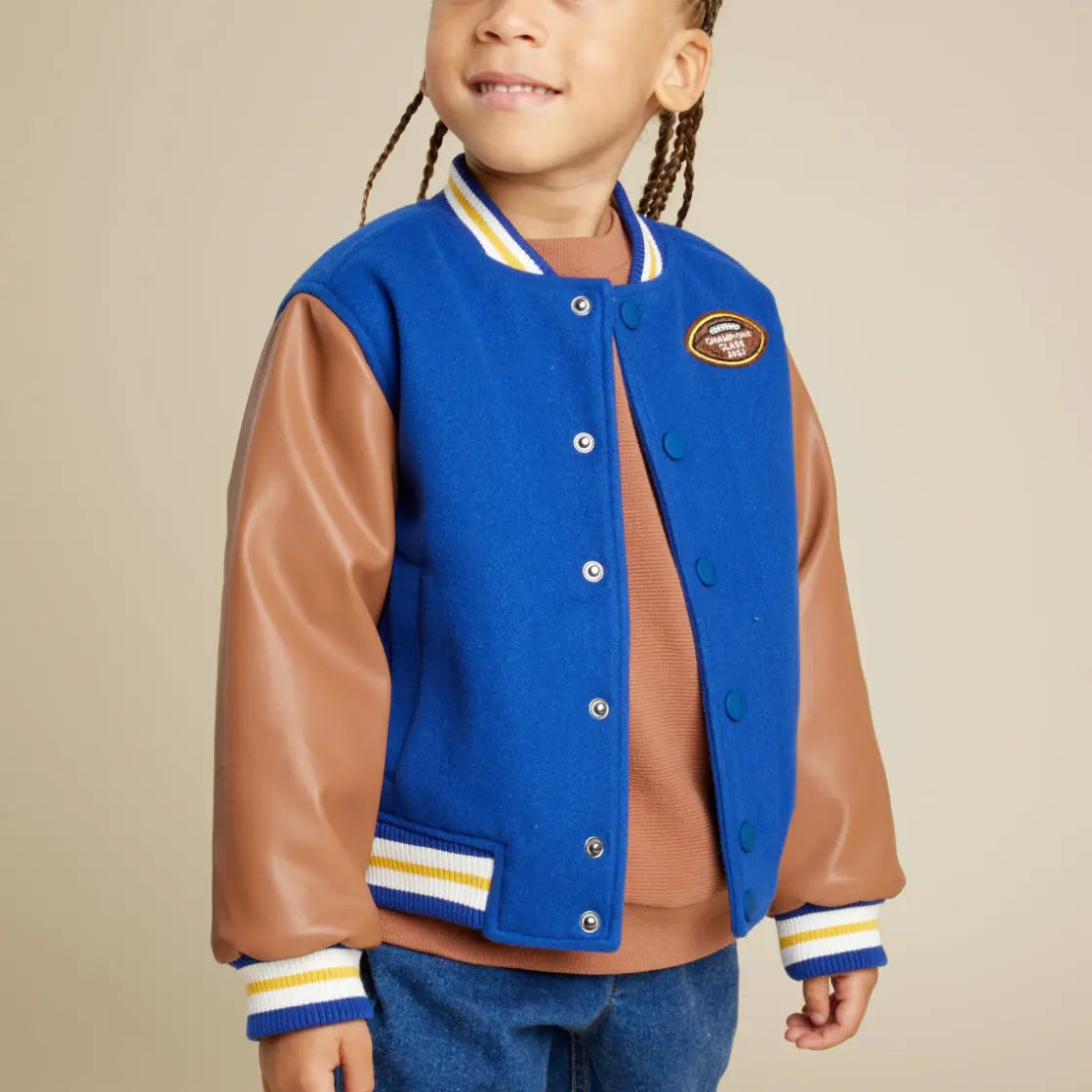 Toddler Royal Blue Varsity Jacket Miles