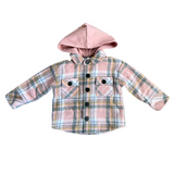 Kid Pink Plaid Shacket Babysprouts