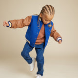 Toddler Royal Blue Varsity Jacket Miles