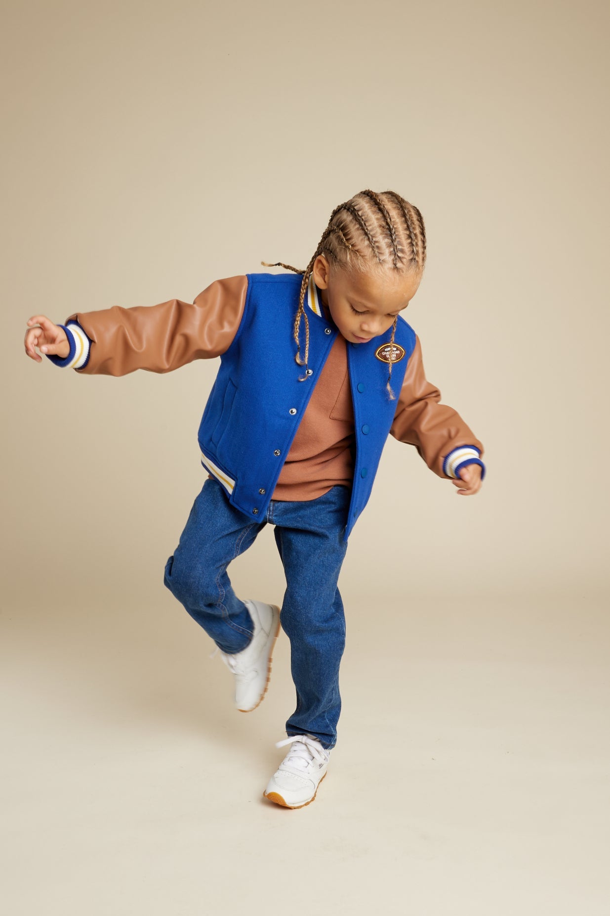 Toddler Royal Blue Varsity Jacket Miles