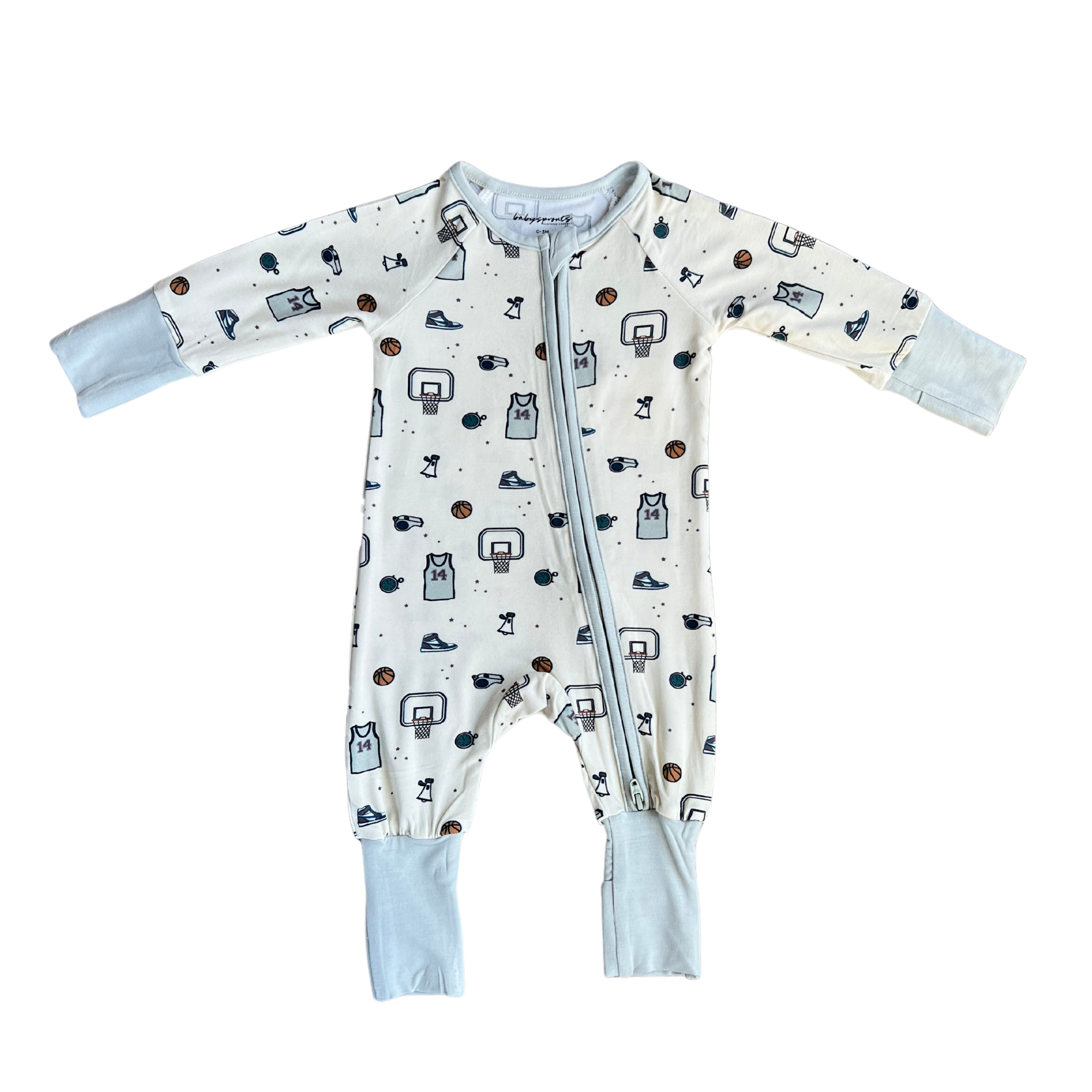 Baby Hooping Around Footless Romper Babysprouts