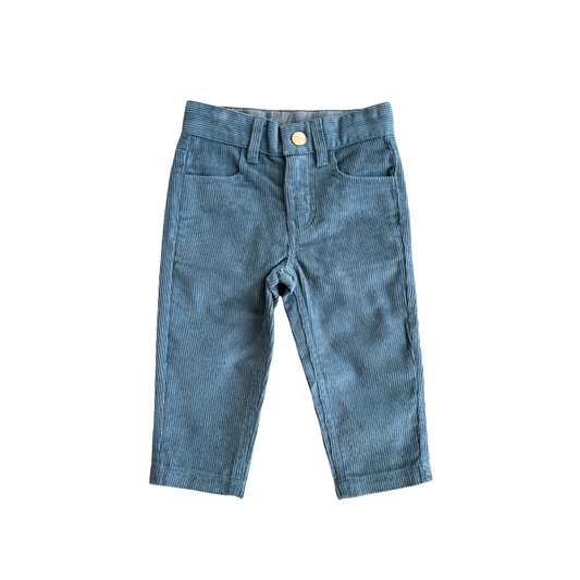 Faux Denim Corduroy Pants