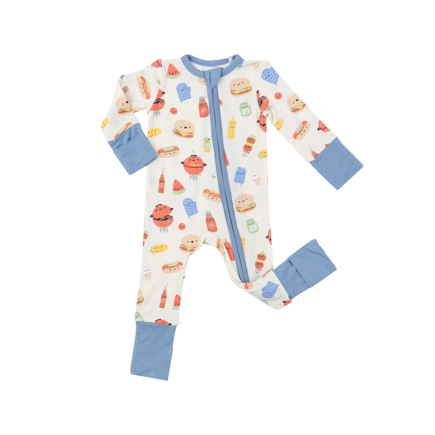 Blue Foodie Romper