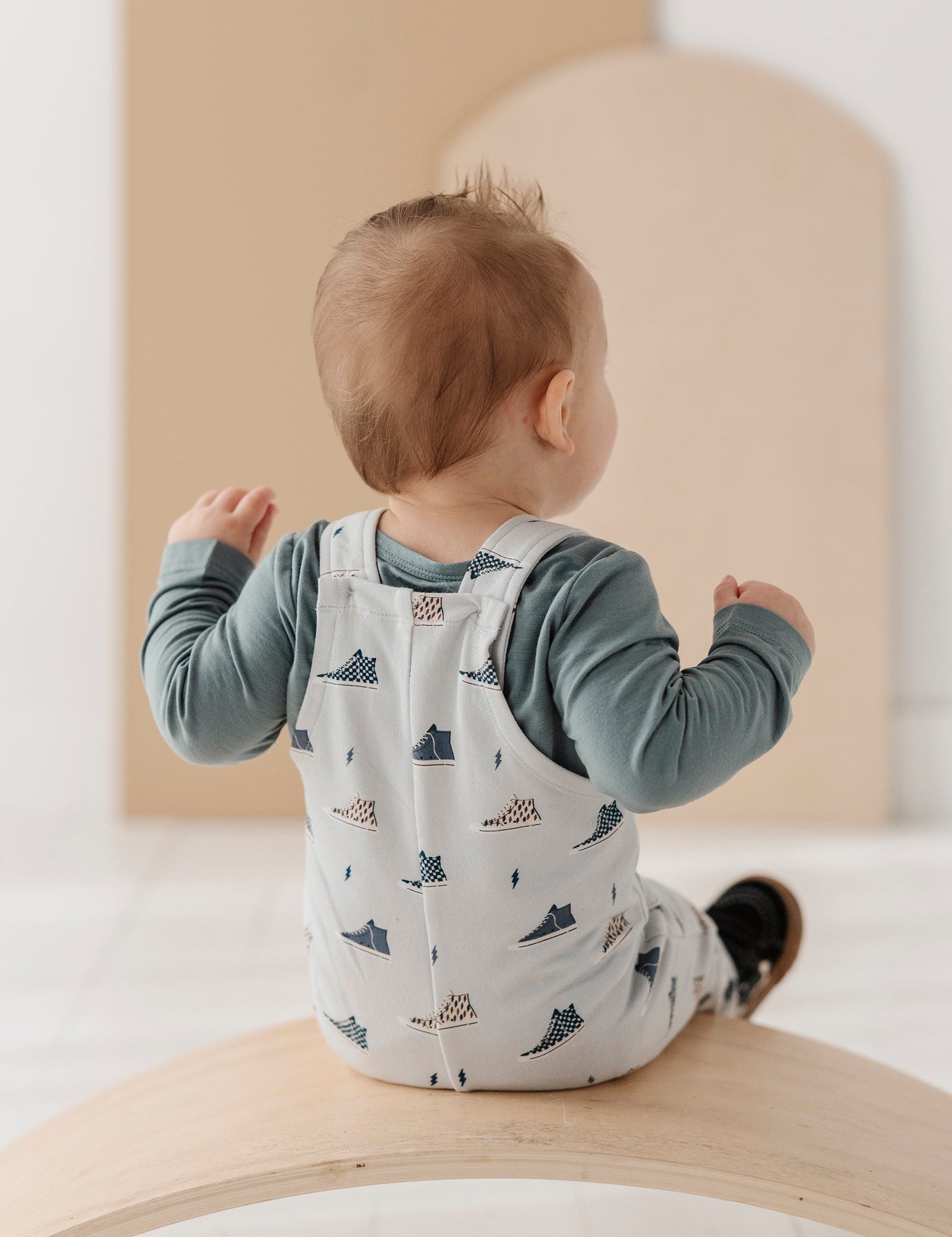 Baby Stormie Blue Long Sleeve Onesie Babysprouts
