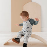 Baby Stormie Blue Long Sleeve Onesie Babysprouts